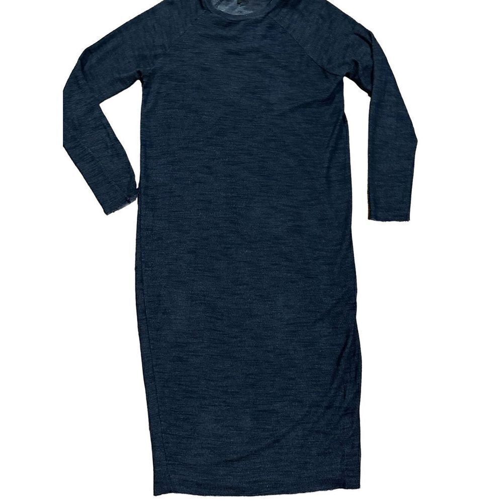Zara Womens Navy Blue Bodycon Stretchy Casual Midi sz Small